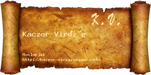 Kaczor Virág névjegykártya